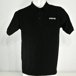 PEPSI Employee Uniform Polo Shirt Black NEW Size M Medium